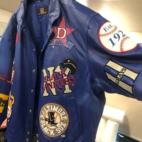 VERY RARE JEFF HAMILTON LEATHER JACKET NEGRO LEAGUE MLB HOLY GRAIL